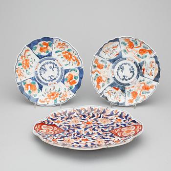 FAT, 3 st, porslin, Imari, Japan, 1800-tal.