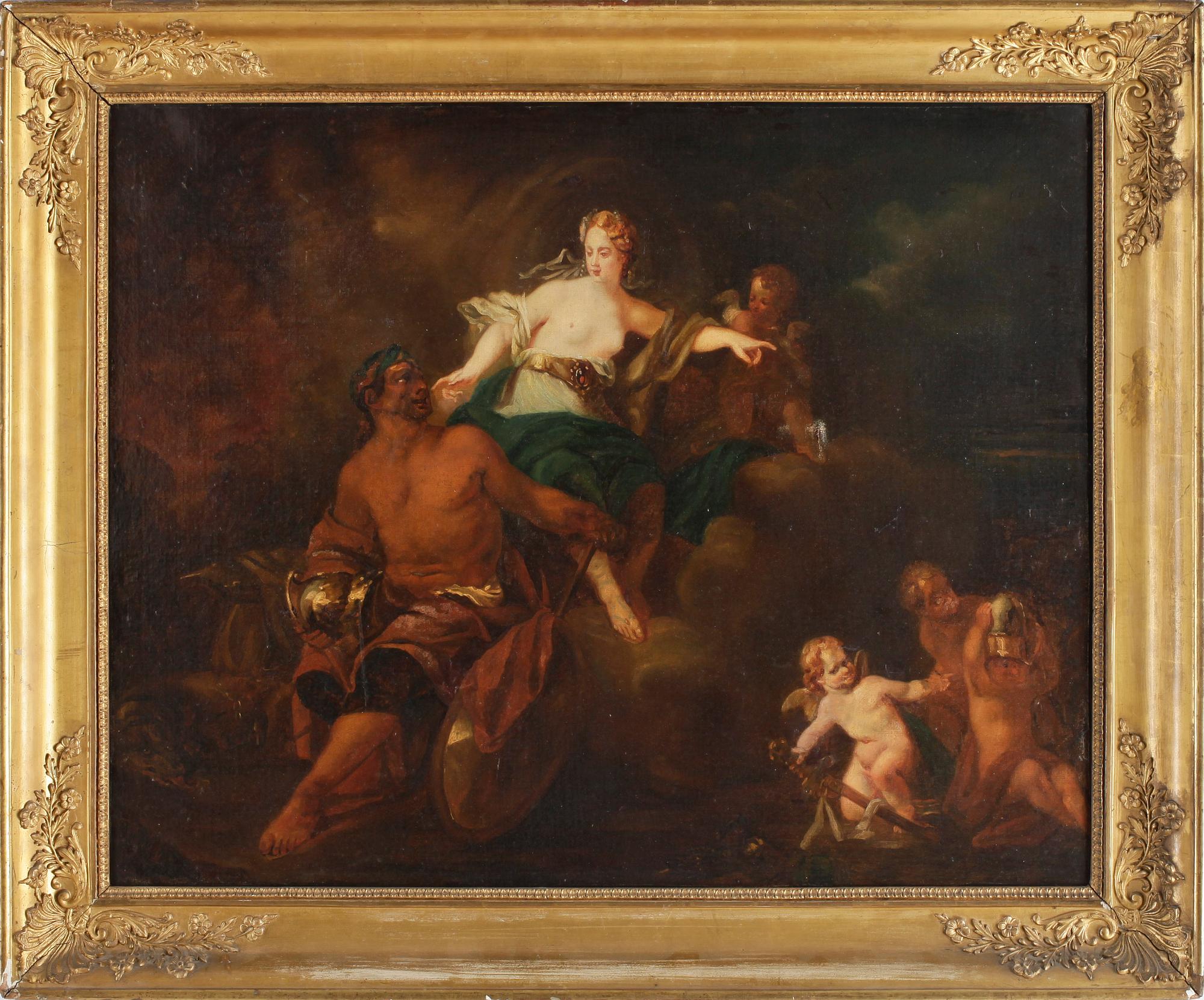 OKÄND KONSTNÄR, olja på duk. 1700-tal.