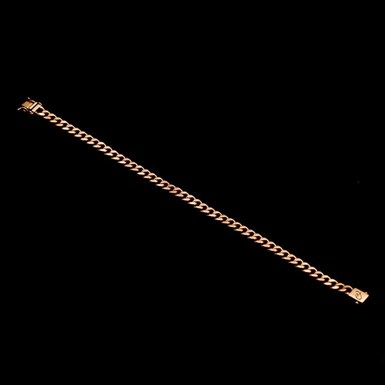 ARMBAND, 18 k guld, kedjelänk. Vikt ca 23 gram.