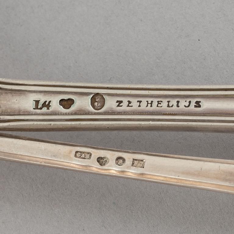 A set of silver cutlery, 18th-20th Century (35 pieces).