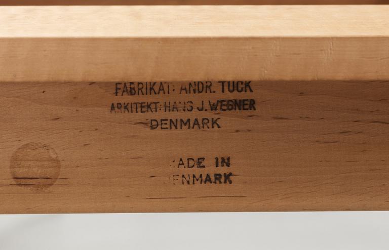 HANS J WEGNER, matbord, "AT 312", Andreas Tuck samt stolar, 4 st, C M Madsens Fabriker, Danmark 1950-60-tal.