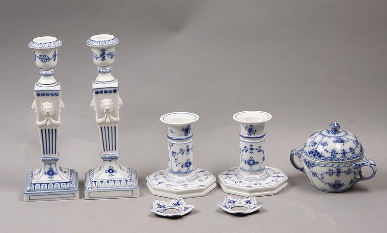 PARTI MUSSELMALET, 7 delar, porslin, Royal Copenhagen.