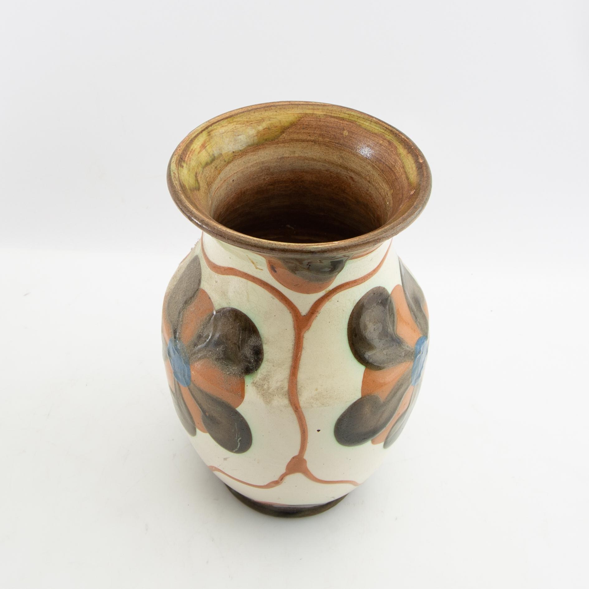 Andersson & Johansson vases 5 pcs Höganäs first half/mid 20th century glazed stoneware.