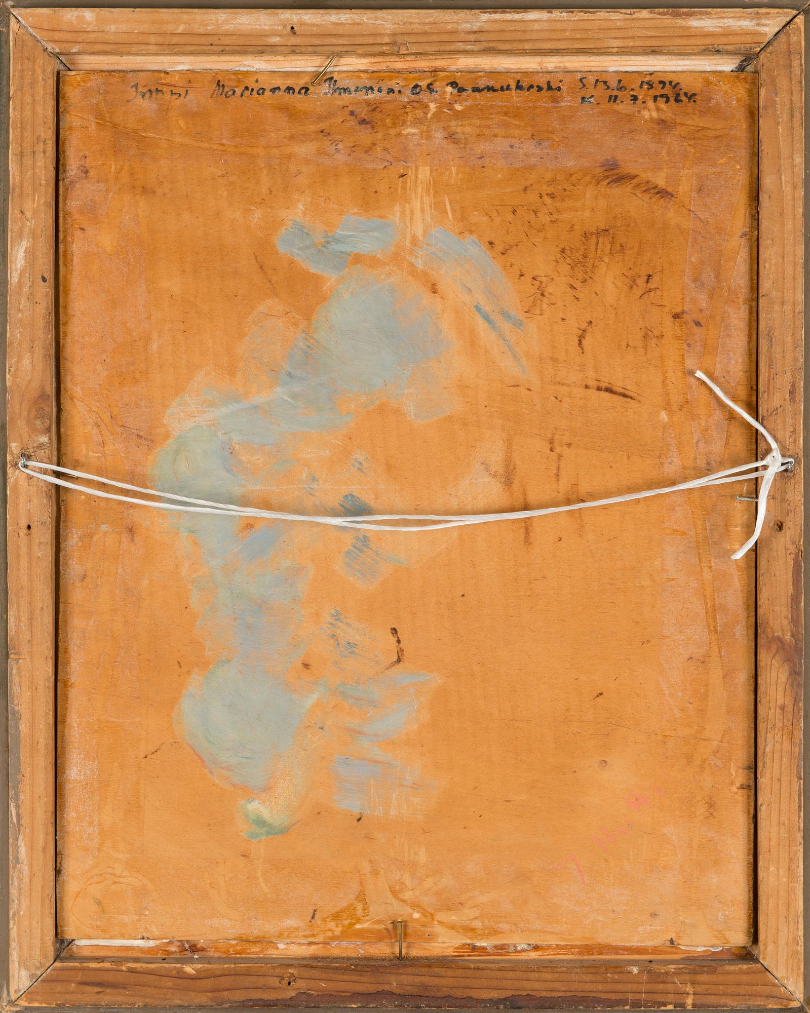 Ilmari Huitti, olja på pannå, signerad och daterad -54.