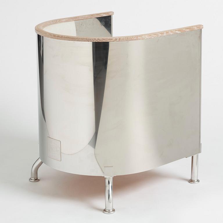 Mats Theselius, an "Inox" armchair, ed. 165/199, Källemo, Värnamo post 2015.