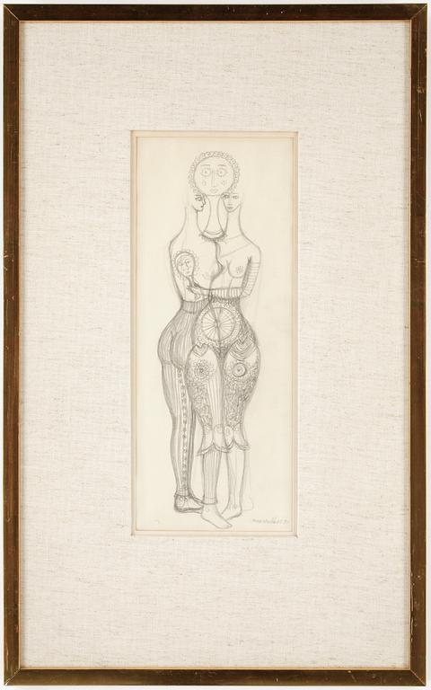 MAX WALTER SVANBERG, blyertsteckning, signerad och daterad -51.