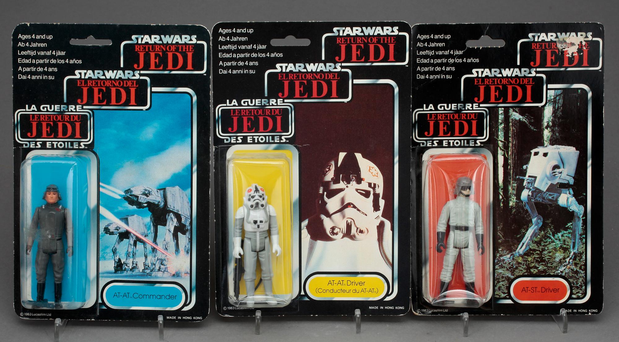 STAR WARS, 5 stycken actionfigurer, Kenner, 1983.