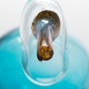 Oiva Toikka, fågel, "Kiikkuri", signerad Oiva Toikka, Nuutajärvi Notsjö.