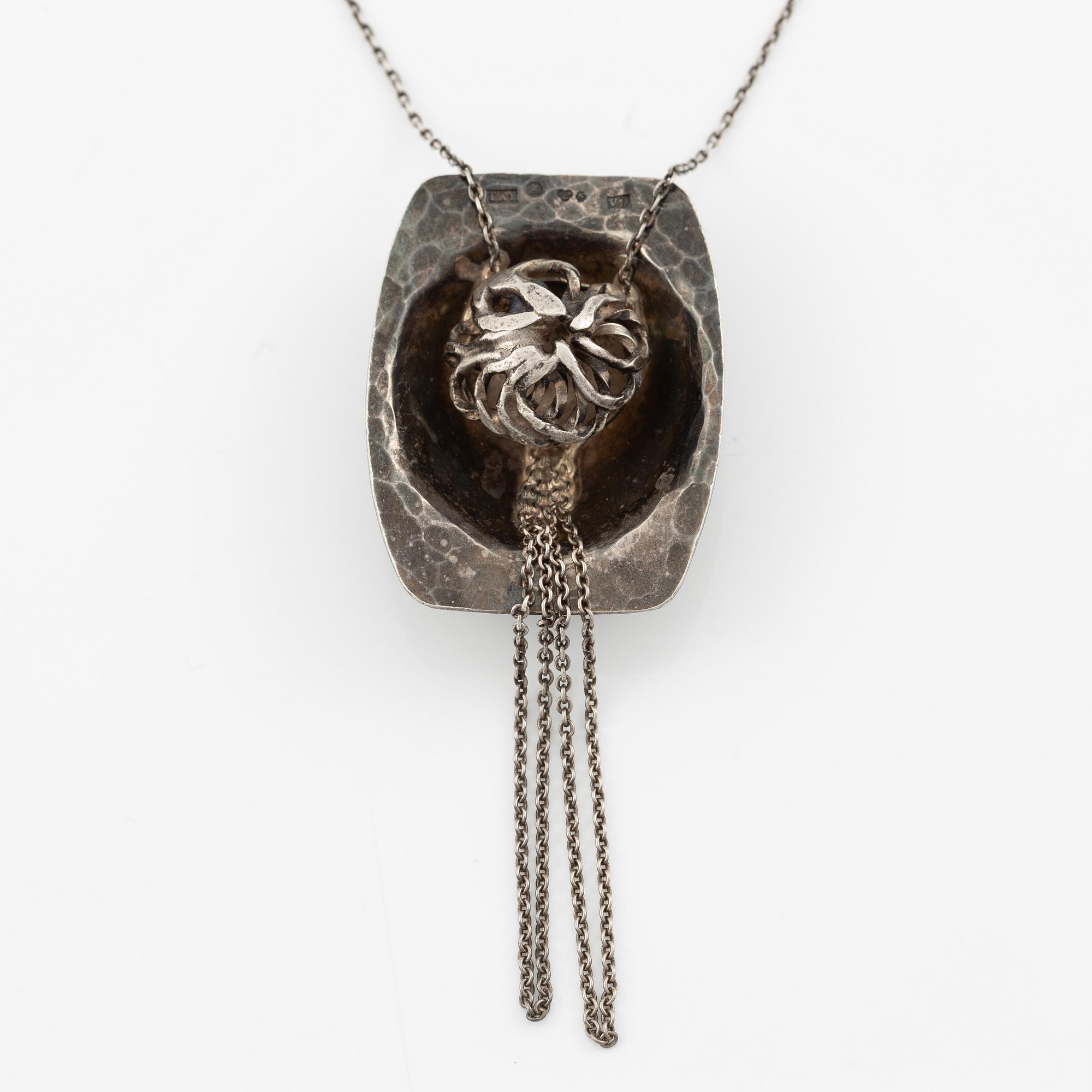 Rosa Taikon, & Bernd Janusch, a necklace, silver, Stockholm 1971.