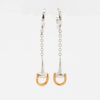 Earrings, a pair of 18K red and white gold, Italy.