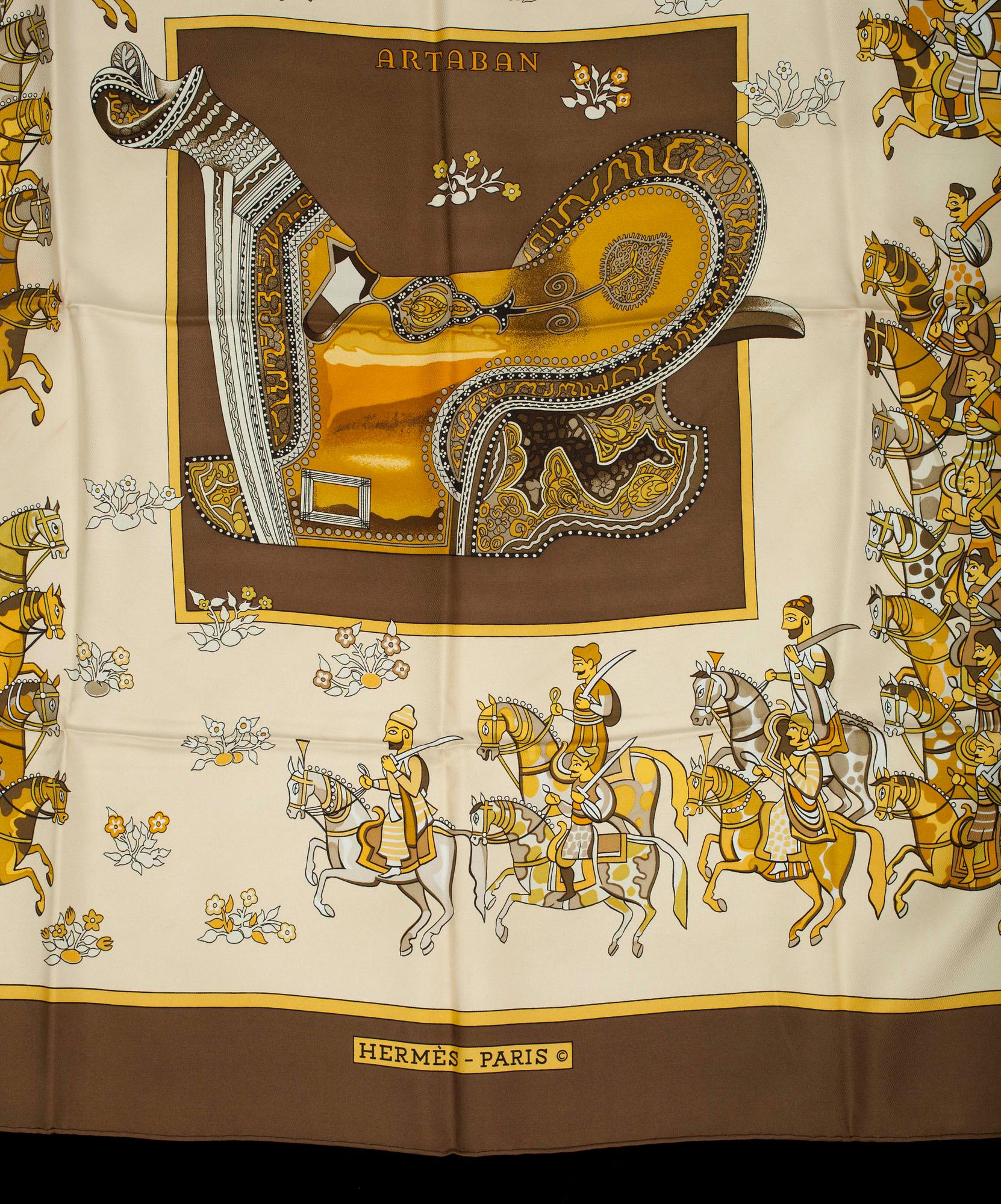 SCARF, siden, "Artaban", design P. Pèron, Hermés, Paris.