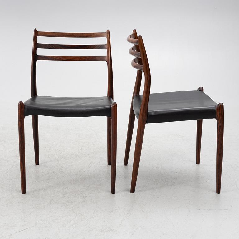 Niels Otto Møller, a five-piece dining suite, JL Møller, Denmark, 1965.