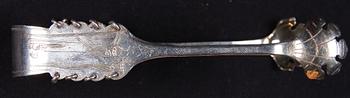 KAFFESKEDAR, 6+6 samt SOCKERTÅNG, silver, Samisk stil, mest 1940-50-tal.