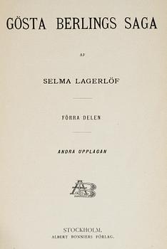 SELMA LAGERLÖF, 7 vol, bla Mårbacka med författarinnans dedikation i original, Stockholm 1922.