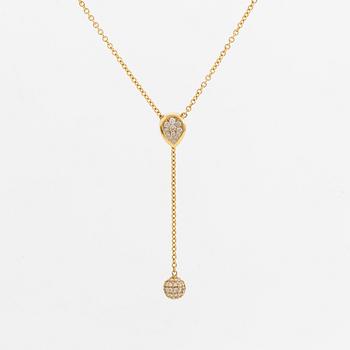 LWL Jewellery, necklace, 18K gold with briliant-cut diamonds.