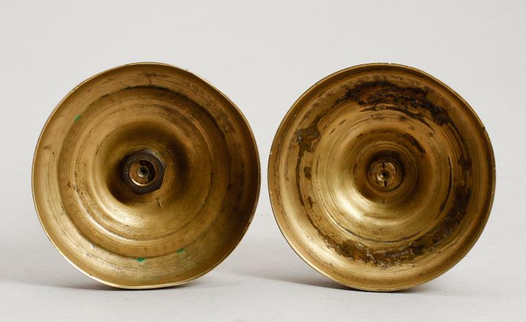 LJUSSTAKAR, 1 par, senempire, 1800-talets första hälft.