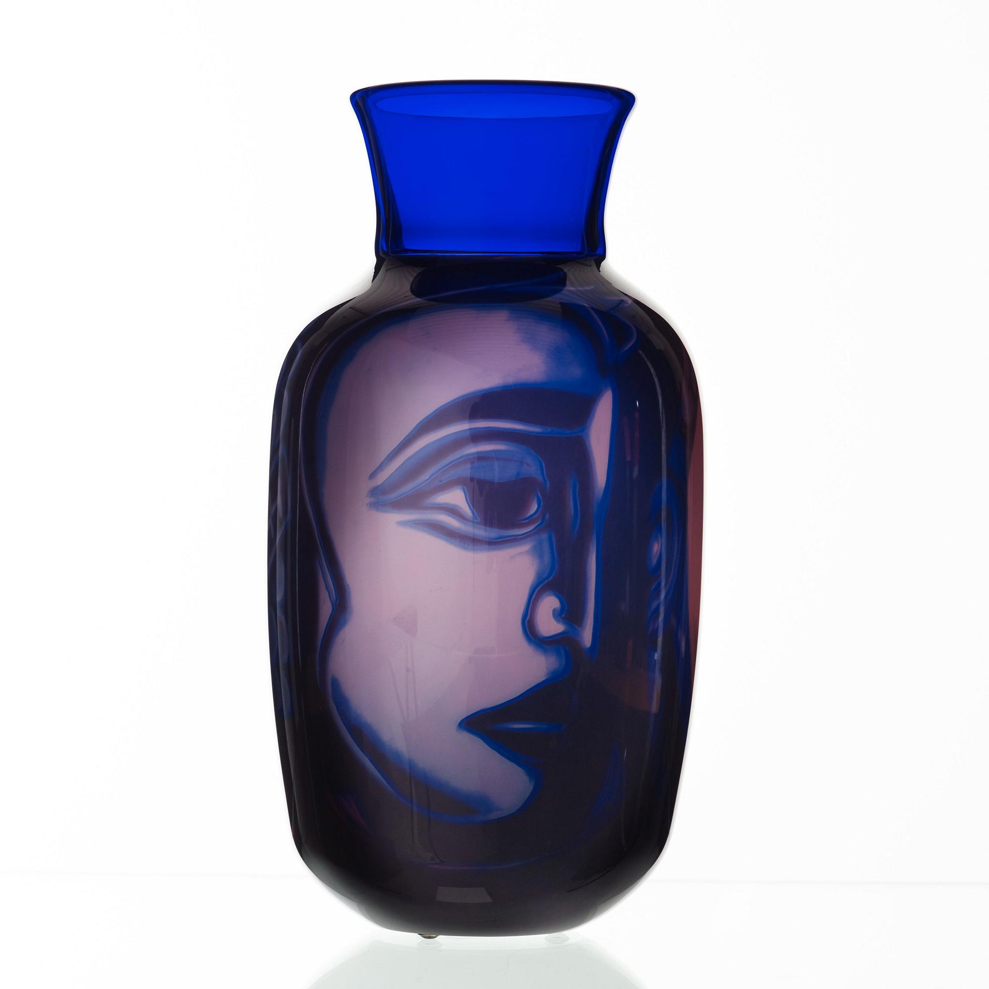 Eva Englund, a 'Graal' glass vase, Orrefors 1990.