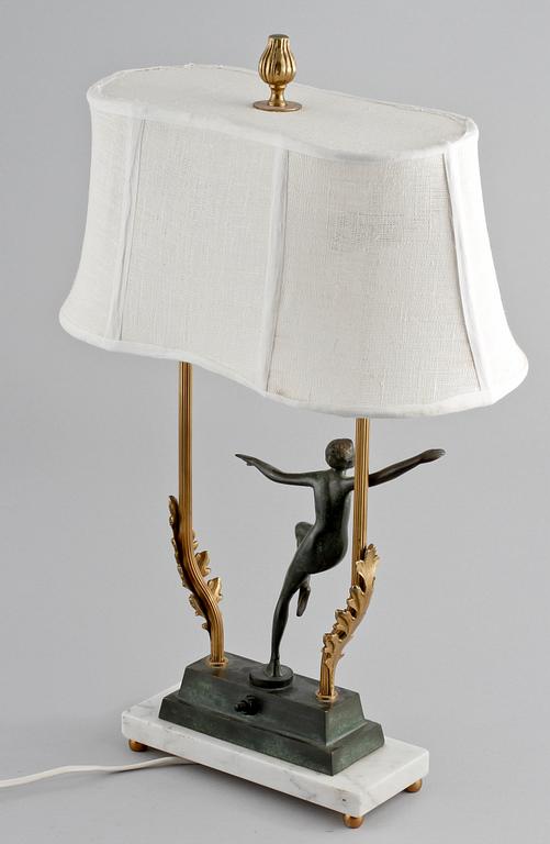 BORDSLAMPA, Josef Lorenzl, art deco, 1930-tal.