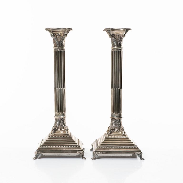 Candelabra, a pair, sterling silver, second half of the 20th century.