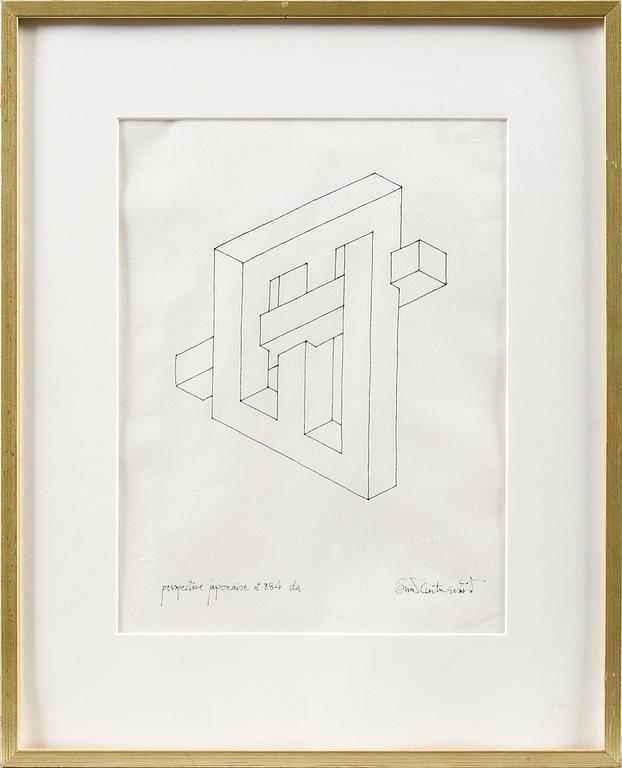 OSCAR REUTERSVÄRD, drawing, signed.
