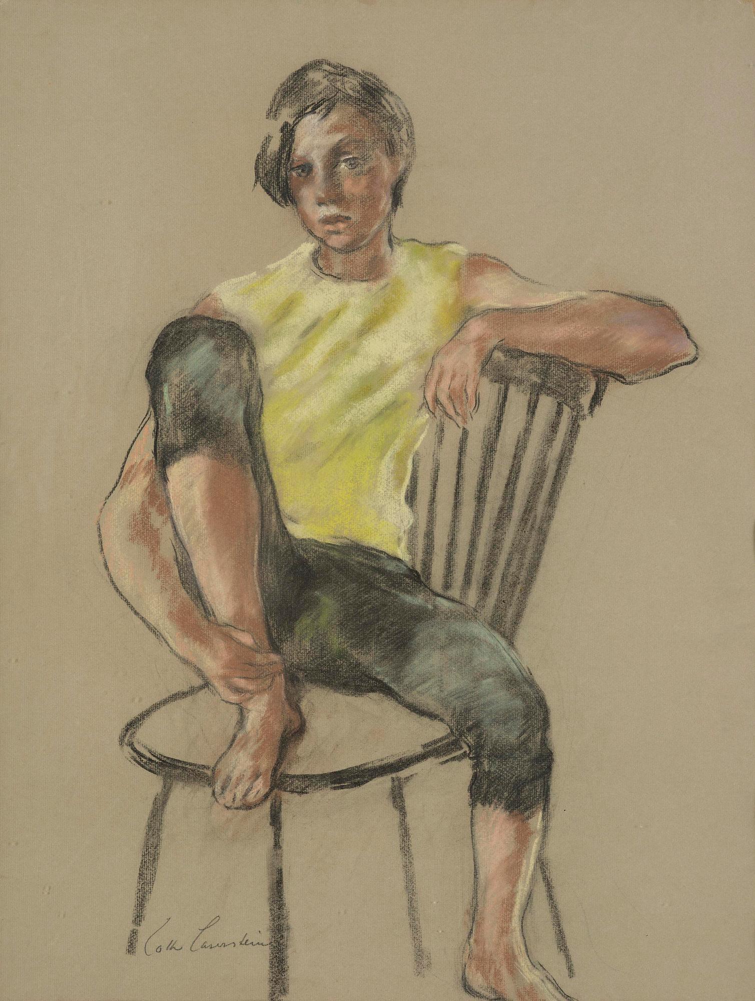 Lotte Laserstein, Translation: "Seated young woman".