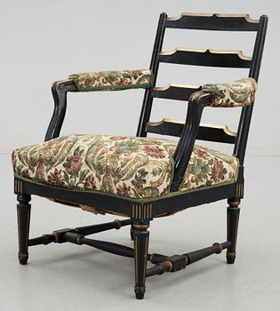 KARMSTOL, sk Gripsholmsmodell, 1800-talets slut.