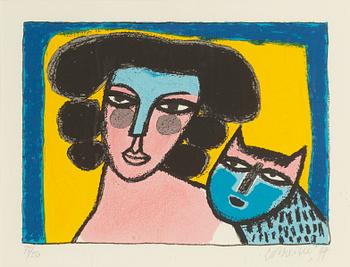 Beverloo Corneille, Kvinna med katt.