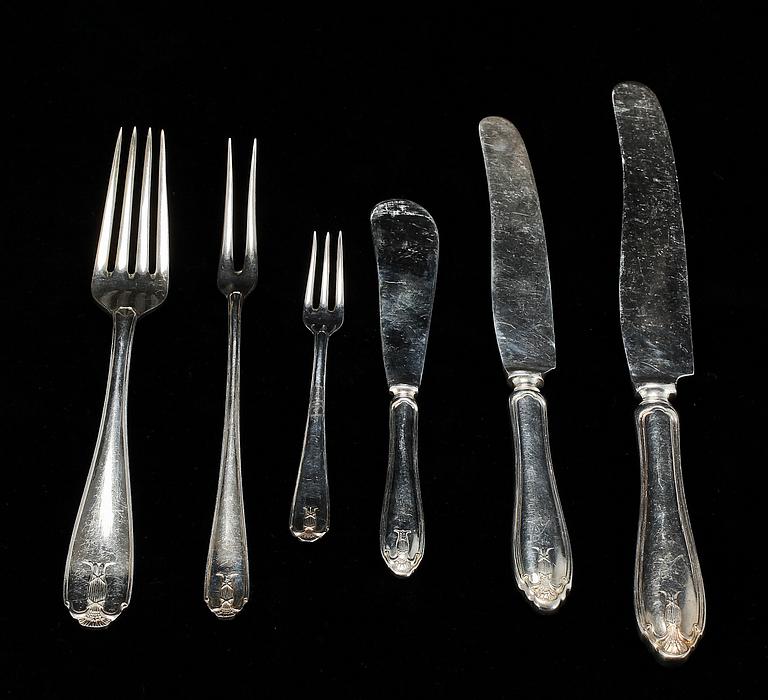 BESTICK, 110 delar, "Wasa", nysilver, GAB, 1900-tal.