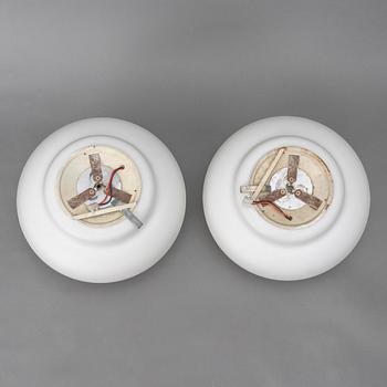 A pair of ceiling lamps, first half of the 20th century.