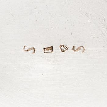 A cream jug and a sugar bowl, maker's mark of Petter Turulin, Sortavala 1824 and 1827.