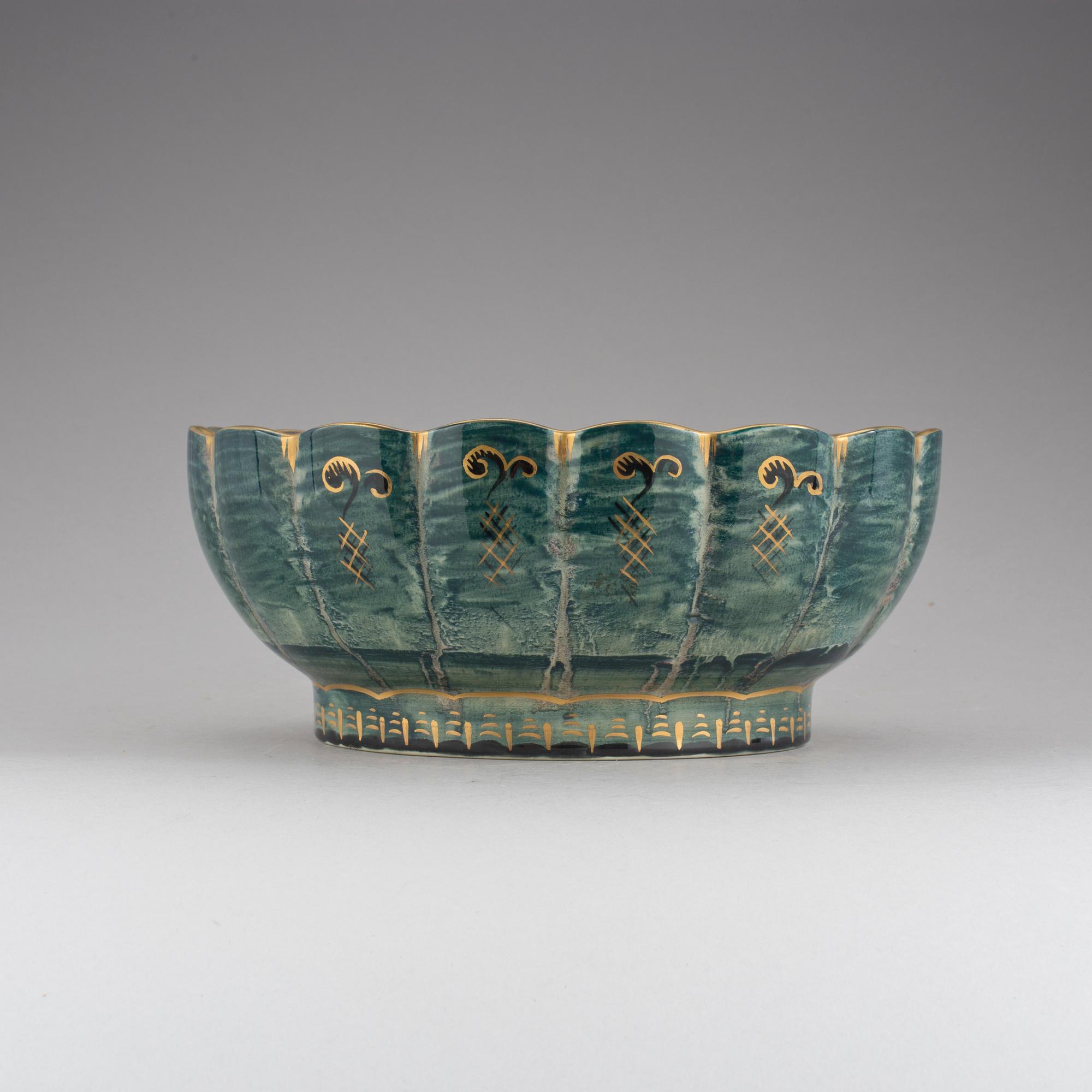 SKÅL, flintgods, Josef Ekberg, Gustavsberg, 1926.