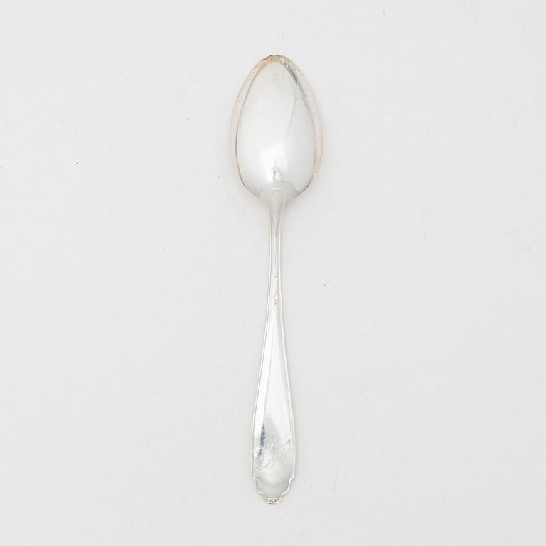 Spoons, 12 pcs, silver, "Wasa", GAB, 1946-1957.