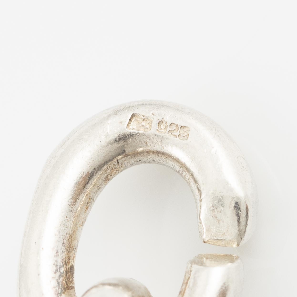 Collier, silver, ankarlänk, Danmark.