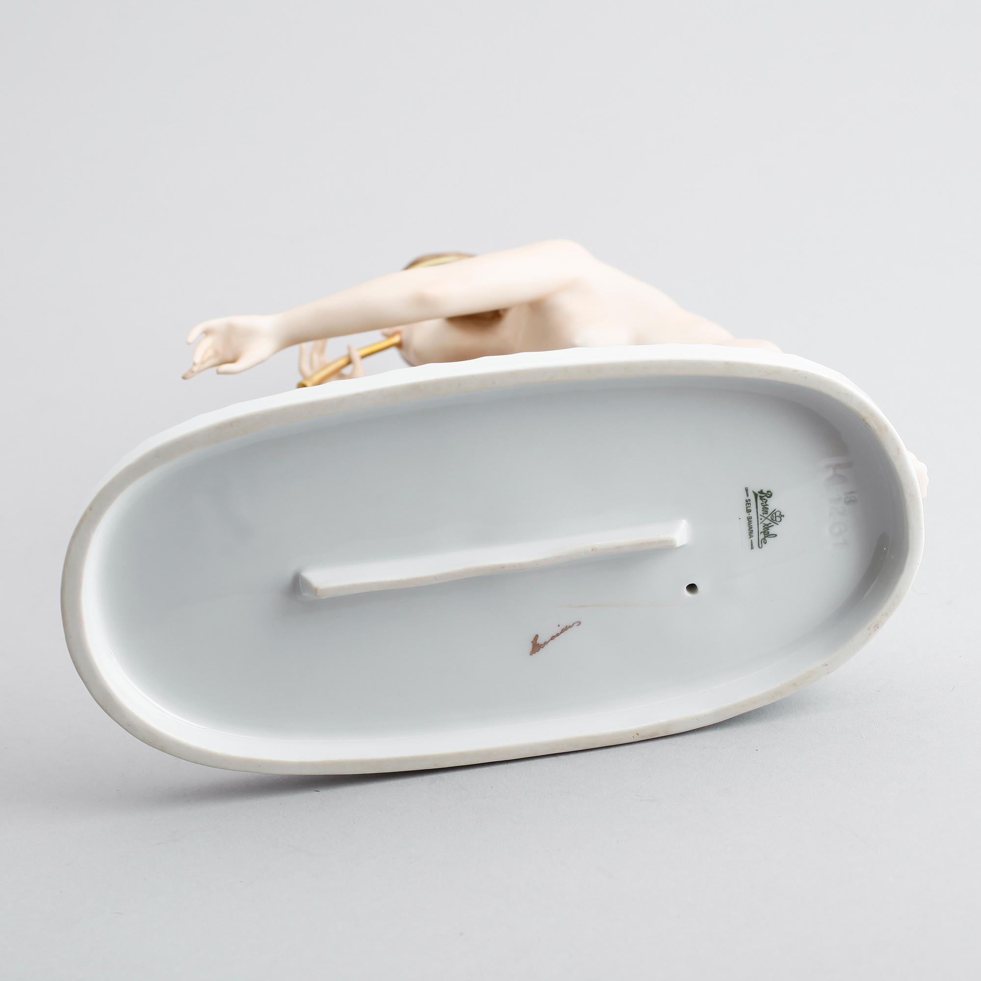FIGUR, porslin, "Ormtjuserska", Rosenthal.