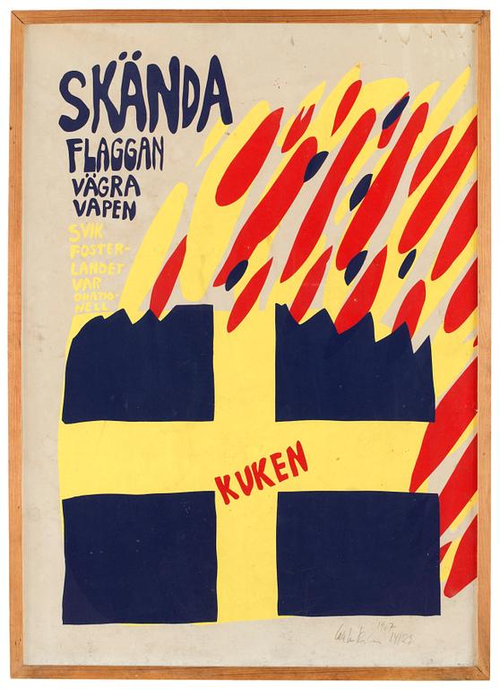 Carl Johan De Geer, "Skända flaggan".