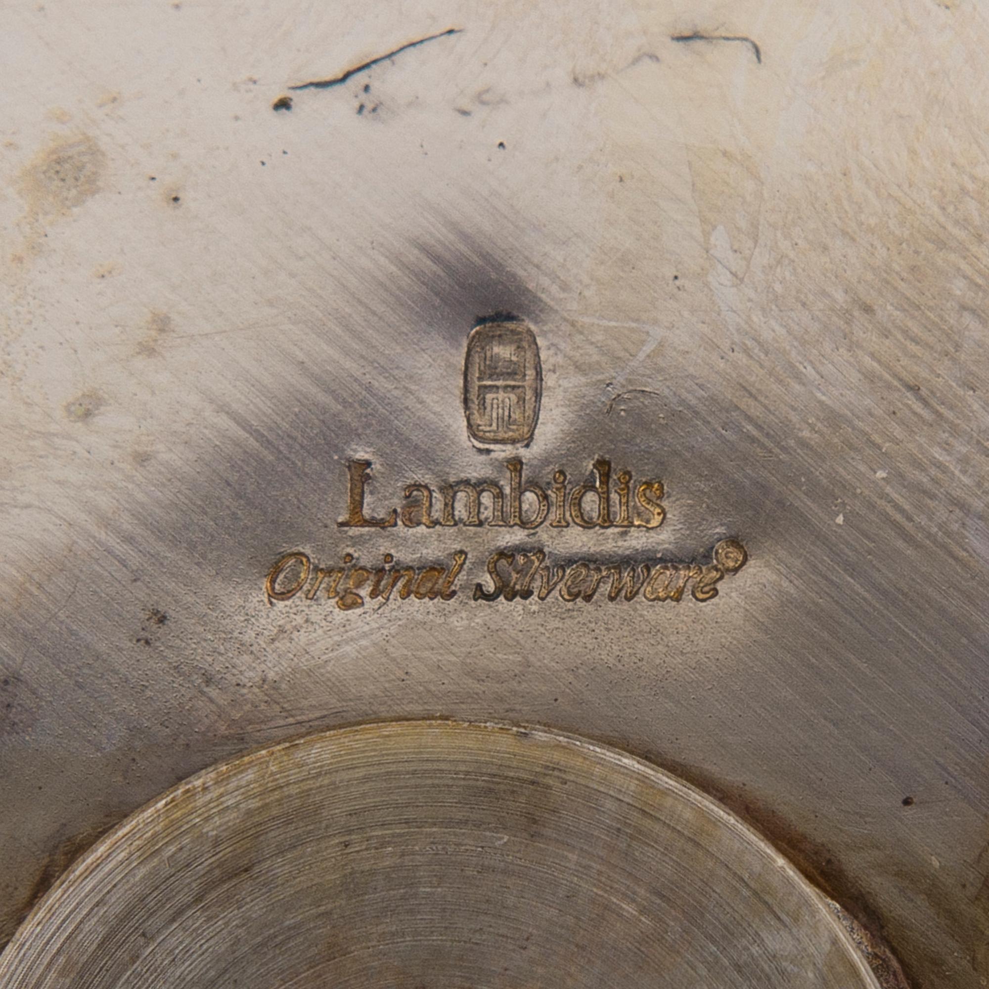 A CHAMPAGNE COOLER,  Lambidis original silverware, metal.