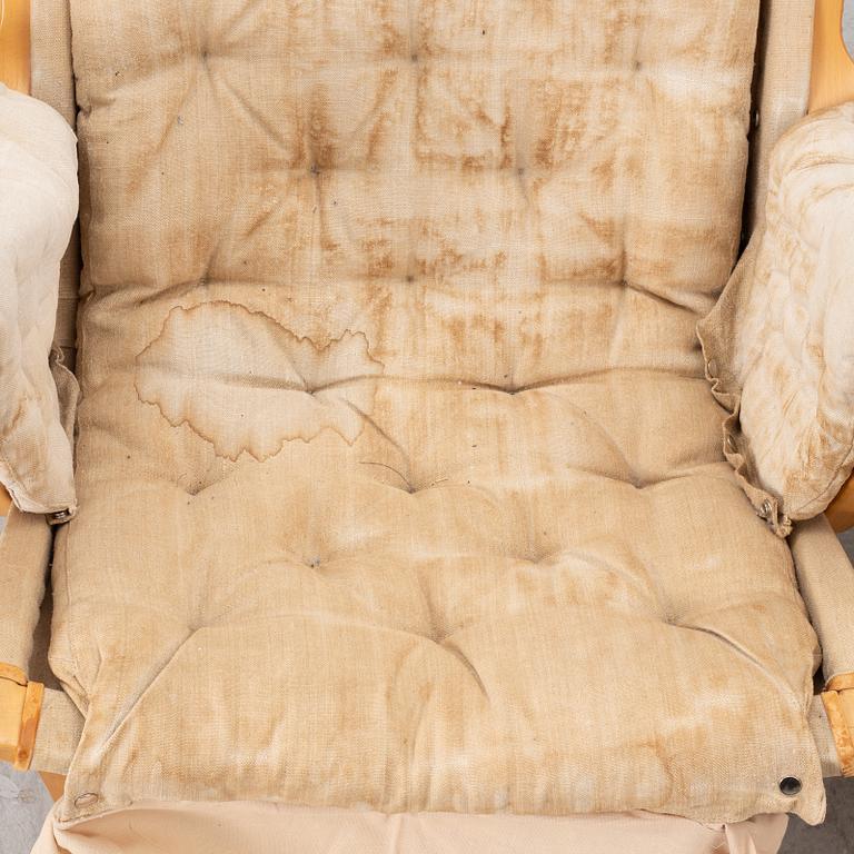 Bruno Mathsson, fåtöljer, ett par, "Pernilla", Dux, sent 1900-tal.