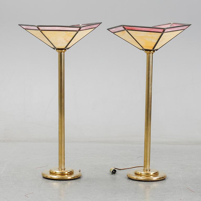 A pair of lamps, second hanf of the 20th Century.
