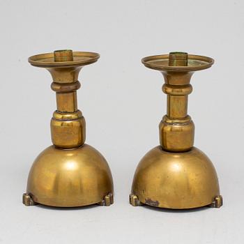 A pair of 1930s art déco candlesticks.