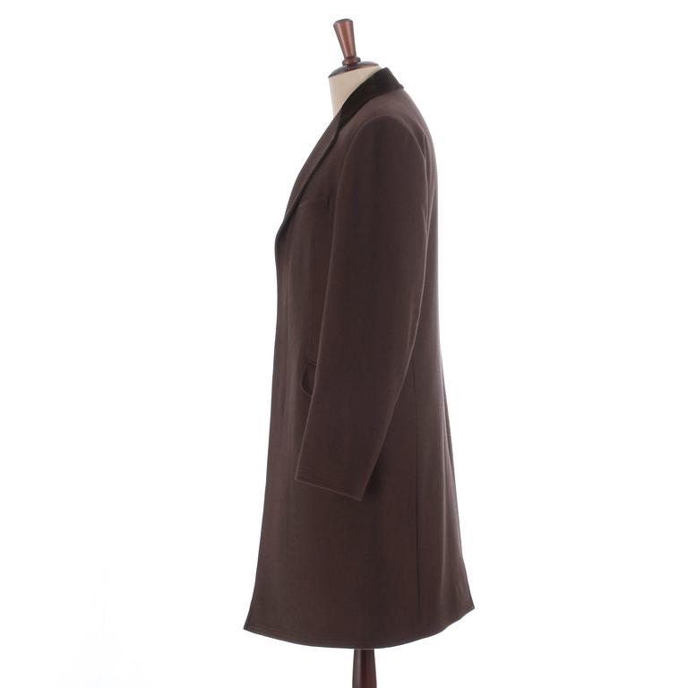 PARK HOUSE, a brown wool and cashmere coat / covert coat, size 50.
