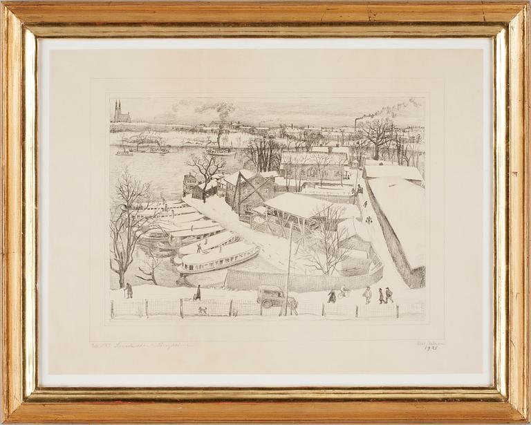 AXEL NILSSON, litografi, numr 20/23, sign och dat 1925.