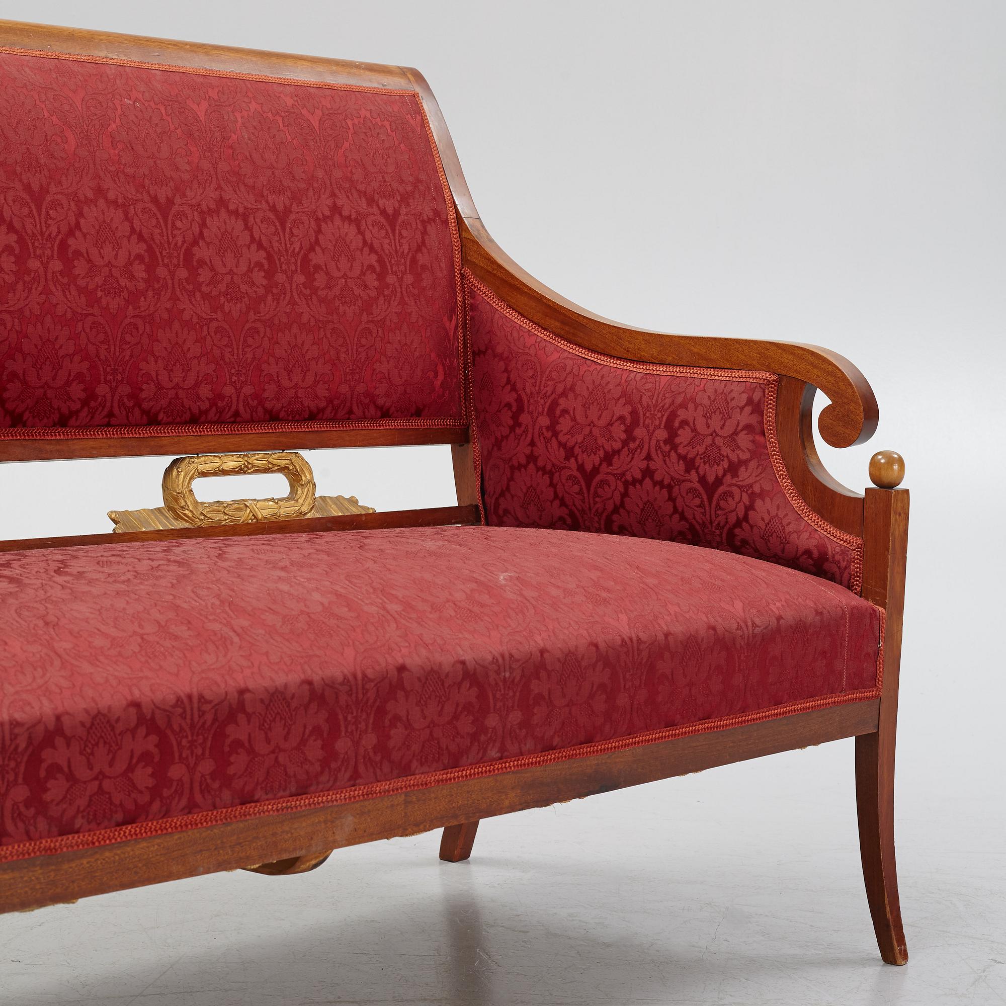 An empire style sofa, ca 20th Century.
