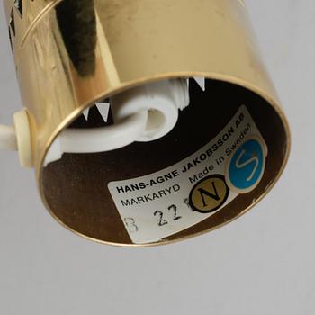 Hans-Agne Jakobsson, a model B221 'Lysina' brass table lamp, Markaryd, Sweden.