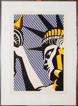 Roy Lichtenstein, "I LOVE LIBERTY" (1982).