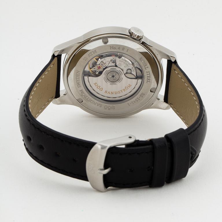 SJÖÖ & SANDSTRÖM, Royal Steel Classic, wristwatch, 41 mm.