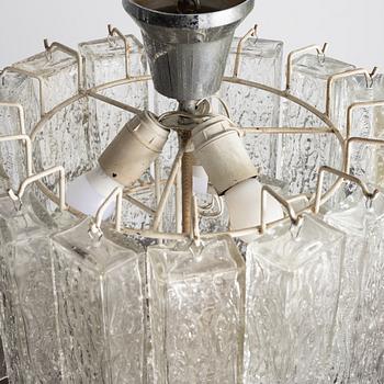 A glass ceilign lamp, Murano, Italy, second half of the 20th century.