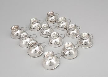 PUNSCHKOPPAR , silver, 12st, GAB, 1959, Vikt ca 396g.