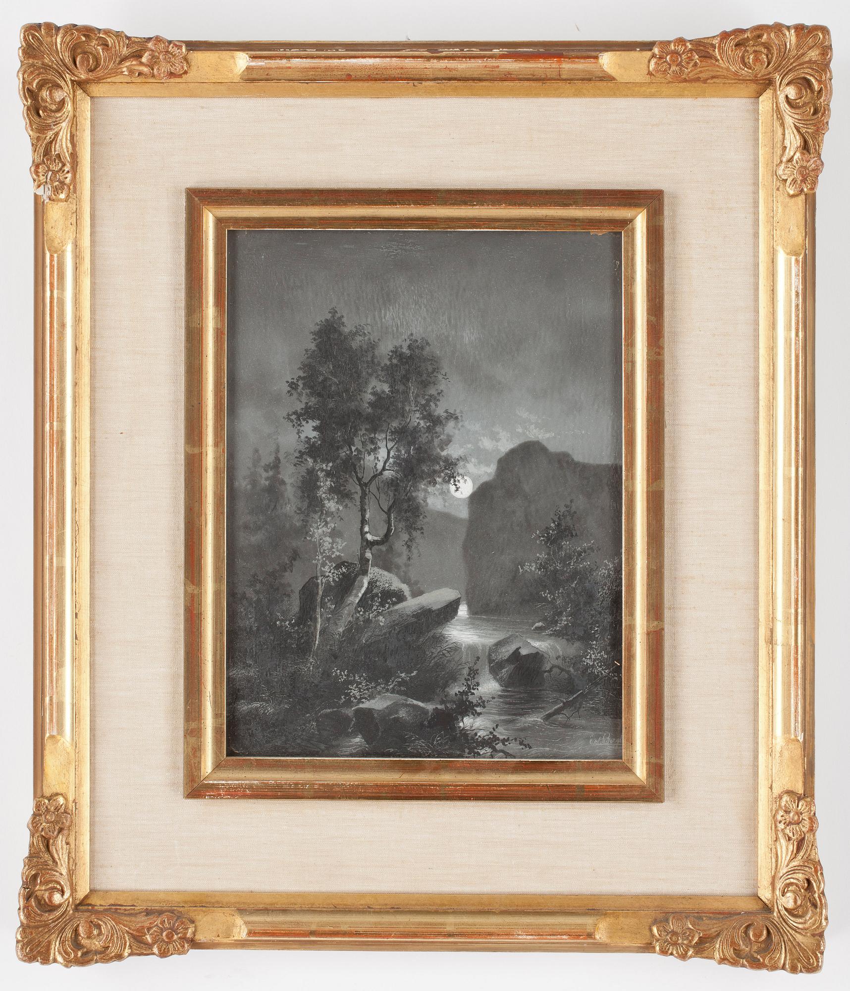 EDVARD BERGH, blyerts- och kolteckning, sign.