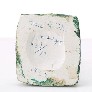 BROR HJORTH, sculpture, painted plaster, signed, numbered 1/10 and dated 1965.