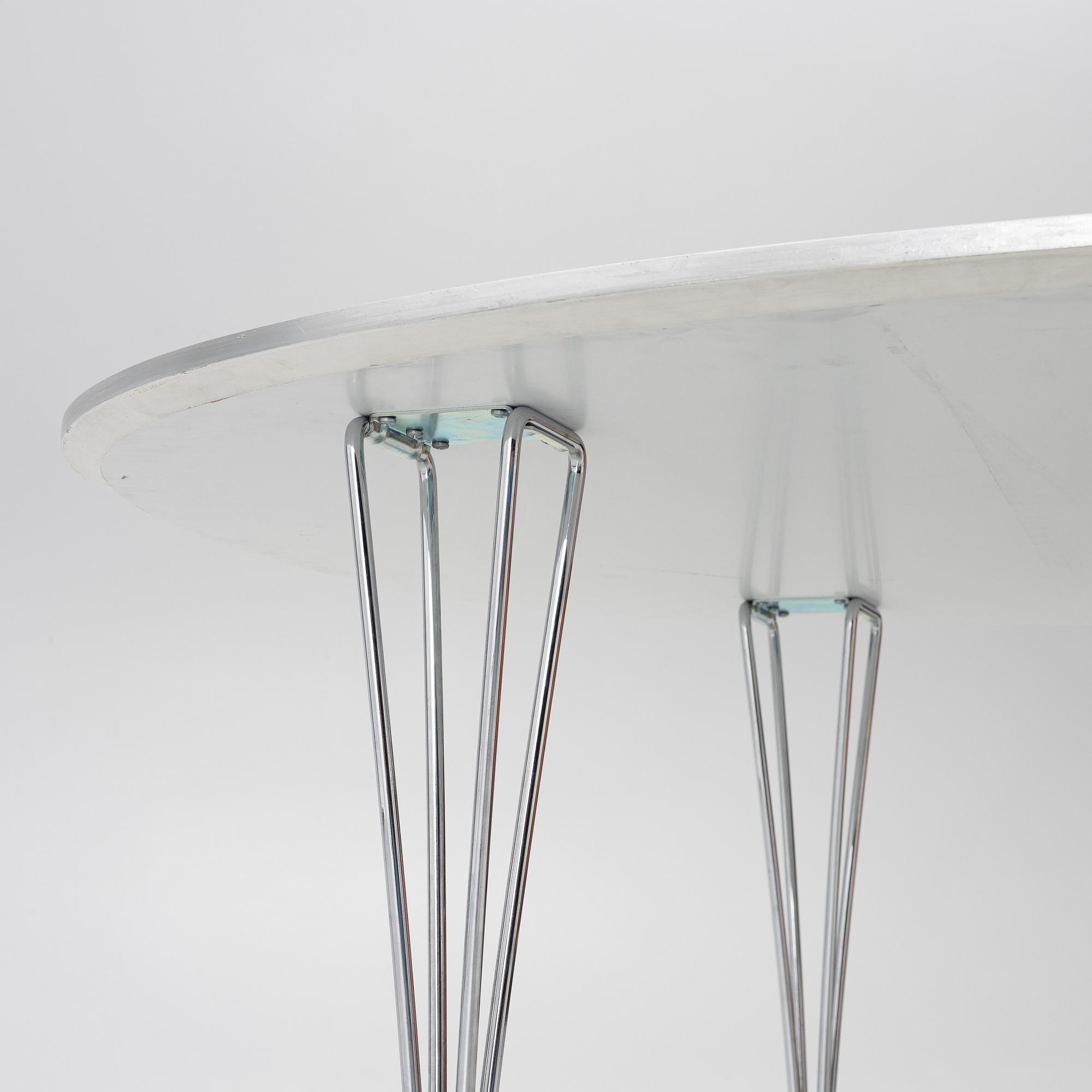 Bruno Mathsson, & Piet Hein, a dining table, 'Superellipse', Fritz Hansen, Denmark, 1996.